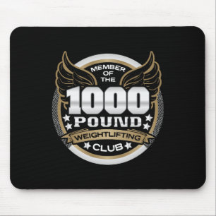 1000 Pound Weightlifting Club Member Powerlifter G Mouse Mat