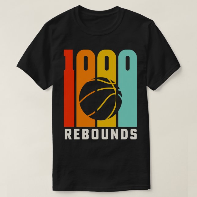1000 Rebounds Basketball Forward High School Baske T-Shirt (Design Front)
