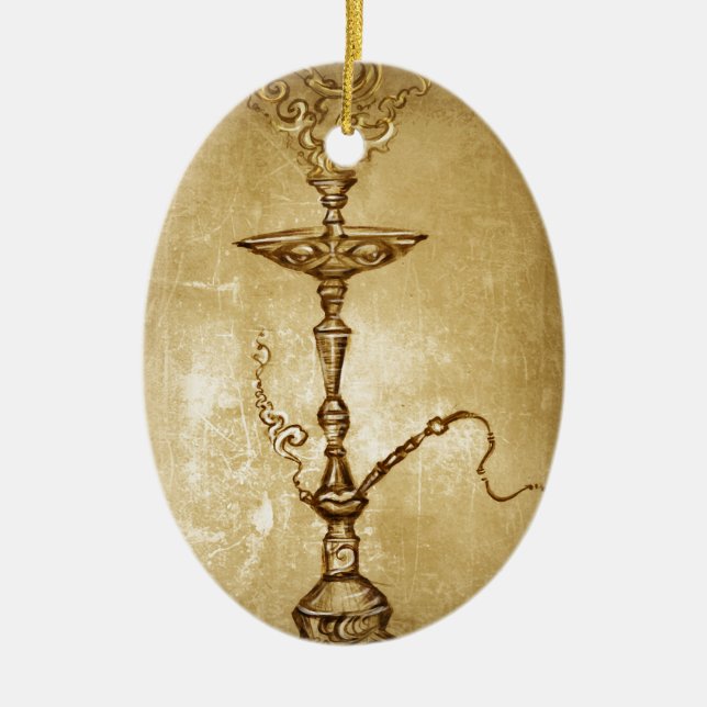 1001 Nights Shisha Ceramic Tree Decoration (Front)