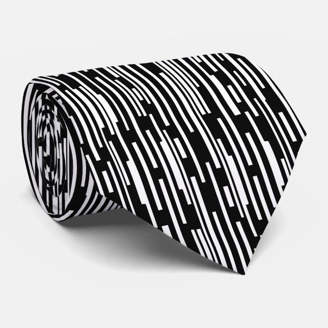 100216 - Black and White Tie (Rolled)
