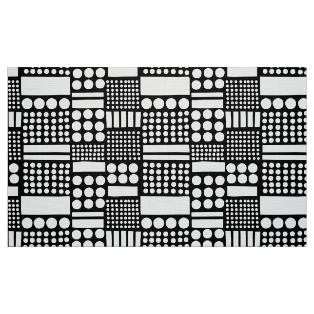 100416 - White on Black Fabric (Fat Quarter)