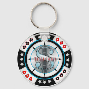 $100,000. Poker Chip Key Ring