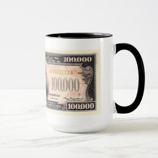 $100,000 U.S. Currency 15 ounce Coffee Mug