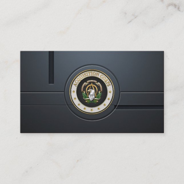 [100] Acquisition Corps (AAC) Branch Insignia [3D] Business Card (Front)
