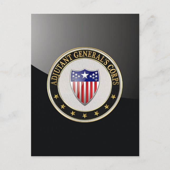 [100] Adjutant General's Corps Branch Insignia [3D Postcard (Front)