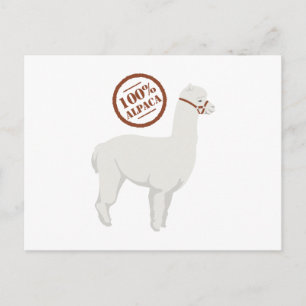 100% Alpaca Postcard