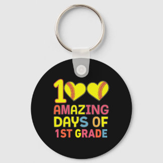 100 Amazing Days Of 1st Grade Softbyll Player Stud Key Ring