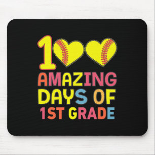 100 Amazing Days Of 1st Grade Softbyll Player Stud Mouse Mat