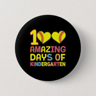 100 Amazing Days Of Kindergarten Softll Player Stu 6 Cm Round Badge