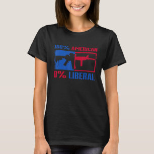 100 American 0 Liberal 4th Of July Gun Rights Fla T-Shirt