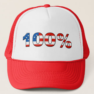 100% American Ball Cap Trucker Cap Hat