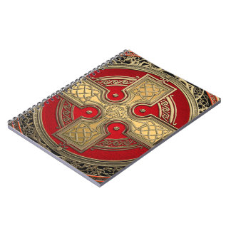 [100] Ancient Celtic Sacred Gold Knot Cross Notebook