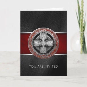[100] Ancient Celtic Sacred Silver Knot Cross Invitation