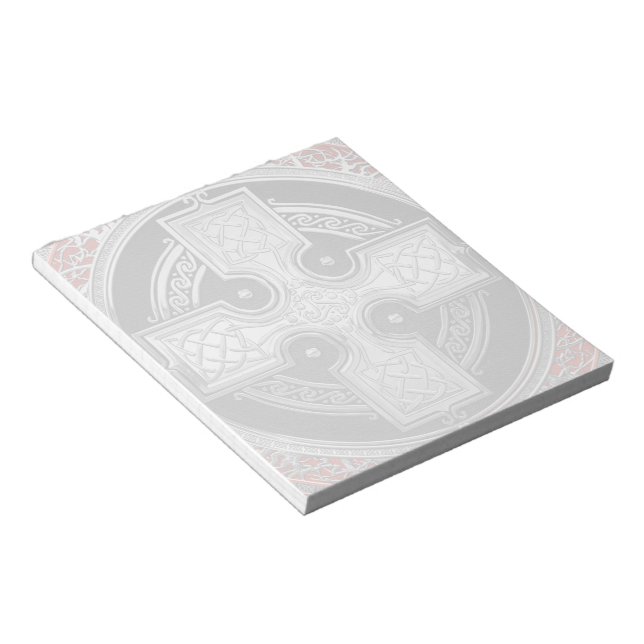 [100] Ancient Celtic Sacred Silver Knot Cross Notepad (Angled)