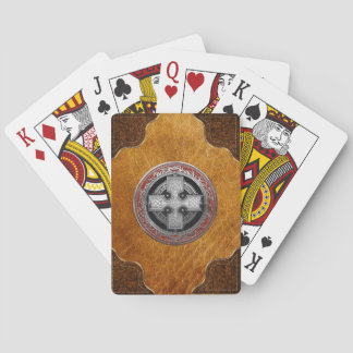 [100] Ancient Celtic Sacred Silver Knot Cross Playing Cards