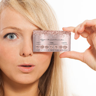 100 Appointment Reminder Cards Makeup Lashes Nails