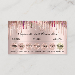 100 Appointment Reminder Social Makeup Holograph Business Card