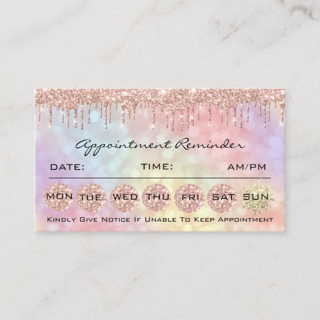 100 Appointment Reminder Social Makeup Lash Hair Business Card (Front)