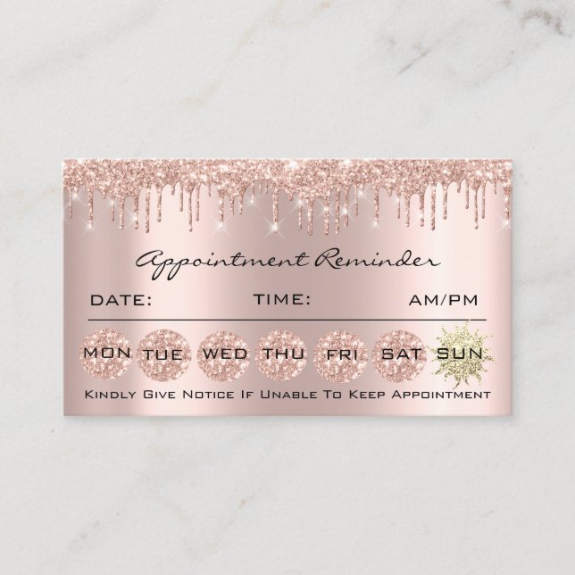 100 Appointment Reminder Social Makeup Lash Hairs Business Card (Front)