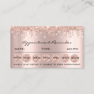 100 Appointment Reminder Social Makeup Lash Nails Business Card