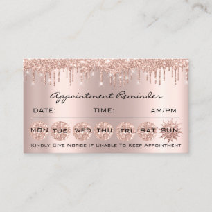 100 Appointment Reminder Social Media Makeup Lash Business Card