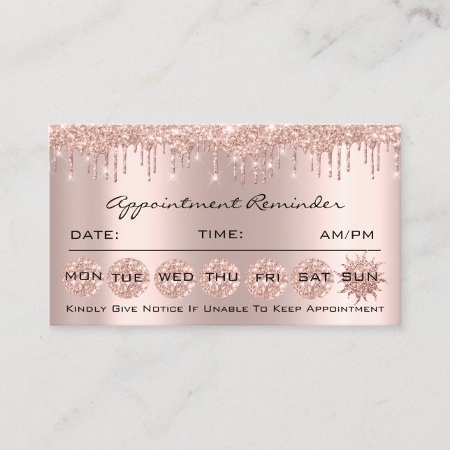 100 Appointment Reminder Social Media Makeup Lash Business Card (Front)