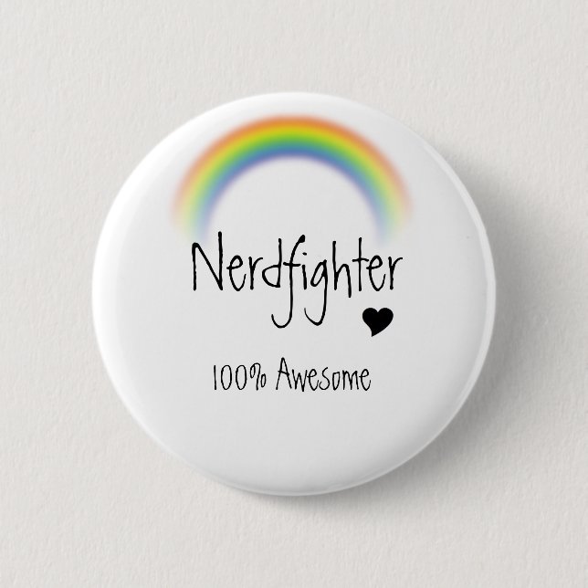 100% Awesome 6 Cm Round Badge (Front)