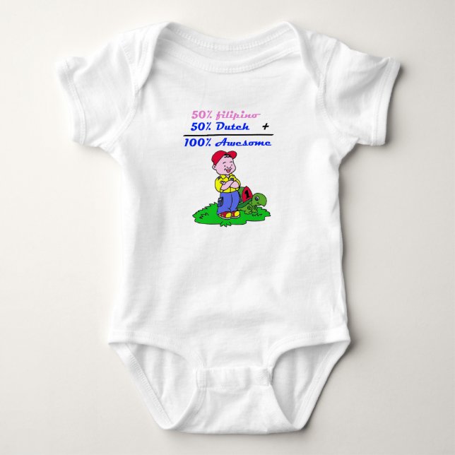100% awesome baby bodysuit (Front)
