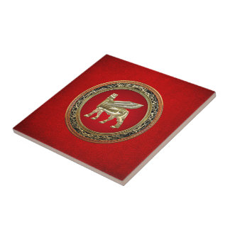 [100] Babylonian Winged Bull Lamassu [3D] Tile