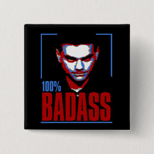 100% BadAss Shapiro 15 Cm Square Badge