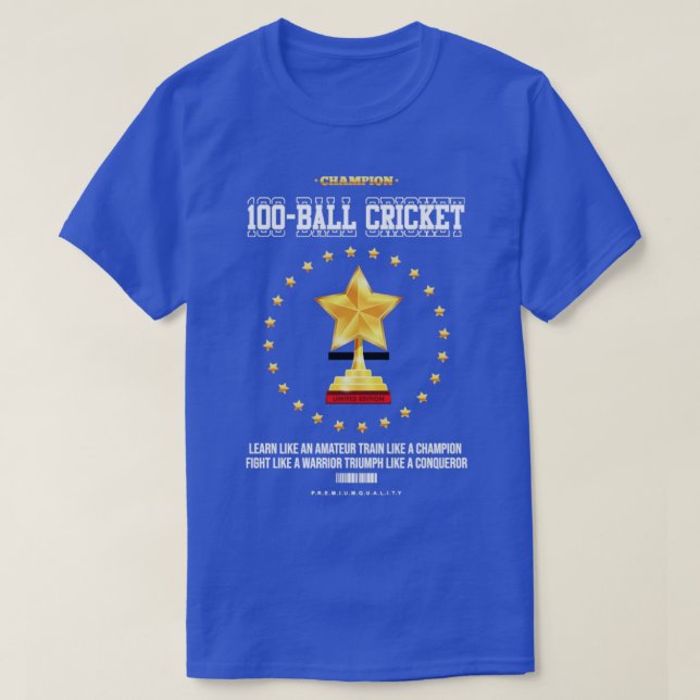 100 ball cricket T-Shirt (Design Front)