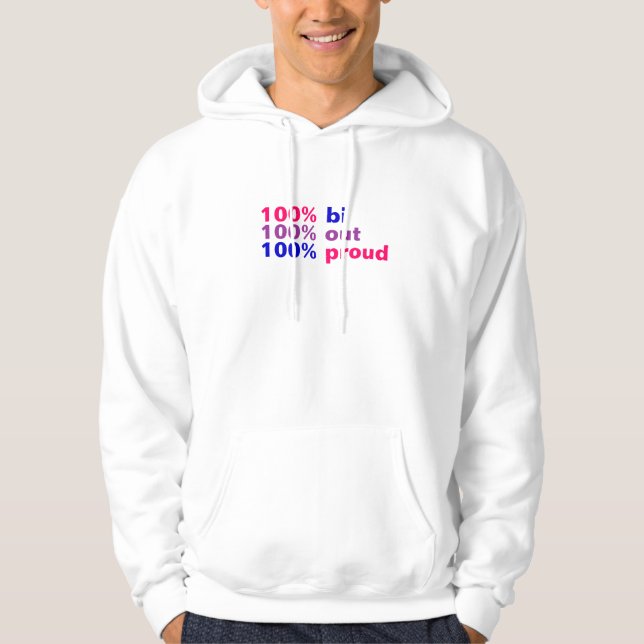 100% Bi Hoodie (Front)