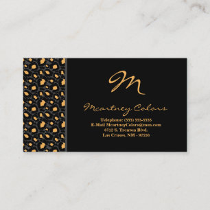 100 Black Grey Cheetah Print Business Card