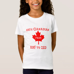 100% Canadian from Eh! to Zed - Kids T-Shirt