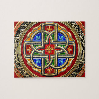 [100] Celtic Cross [Gold+Enamel] Jigsaw Puzzle