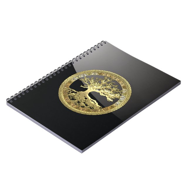 [100] Celtic Tree of Life [Gold] Notebook (Left Side)