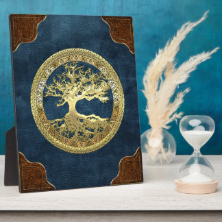 [100] Celtic Tree of Life [Gold] Plaque