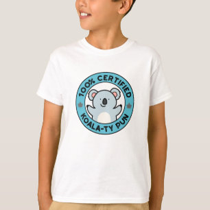 100% Certified Koala-ty Pun Funny Koala Pun T-Shirt