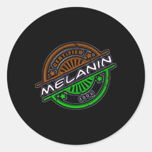 100% Certified Melanin Design Sticker