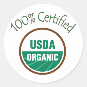 100% Certified USDA Organic Stickers
