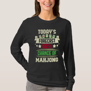 100 Chance Of Mahjong Casino Player Gambling Tile T-Shirt