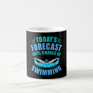 100% Chance Of Swimming Swim Swimmer Coach Men Coffee Mug