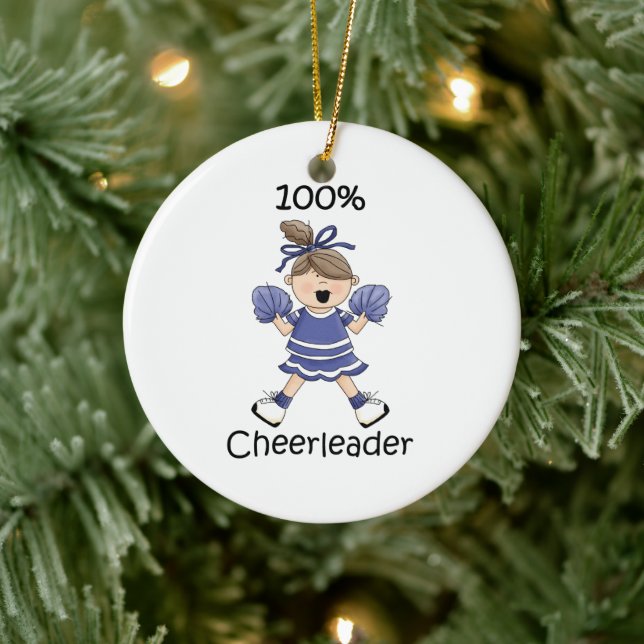 100% Cheerleader - Brunette Ceramic Tree Decoration (Tree)