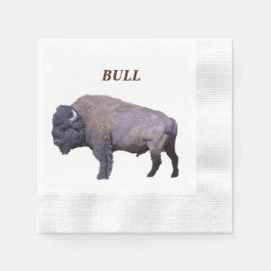 100 Coined Cocktail paper napkins w/ buffalo