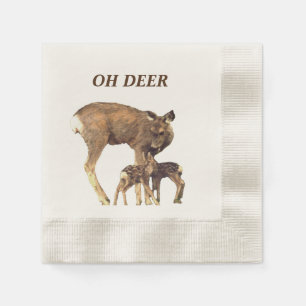 100 Coined Cocktail paper napkins w/ deer