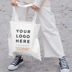 100% cotton Personalized logo and text tote bag