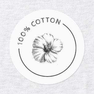 100% Cotton Vintage Flower Business Labels