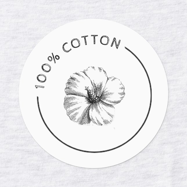 100% Cotton Vintage Flower Business Labels (Design 1)