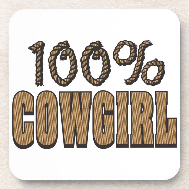 100% Cowgirl Coaster (Front)
