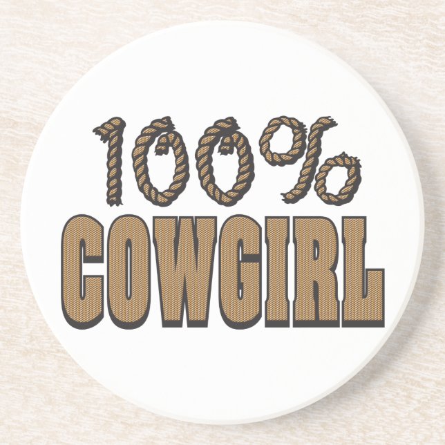 100% Cowgirl Coaster (Front)